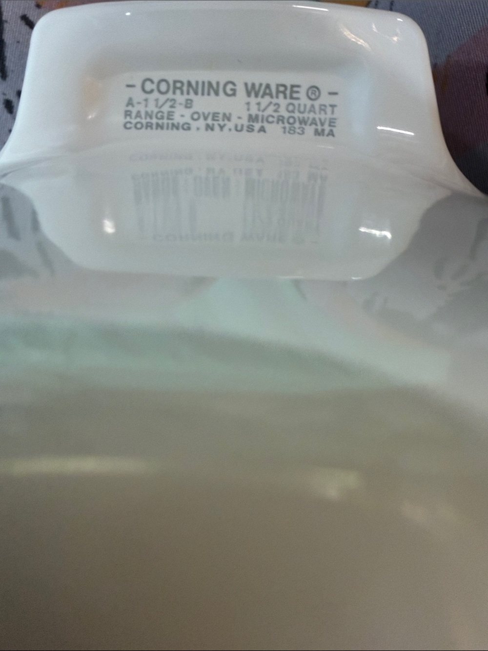 Corning Ware White Bakeware Set with Blue Floral Cornflower Pattern - 4 Sets - Picture 4 of 6